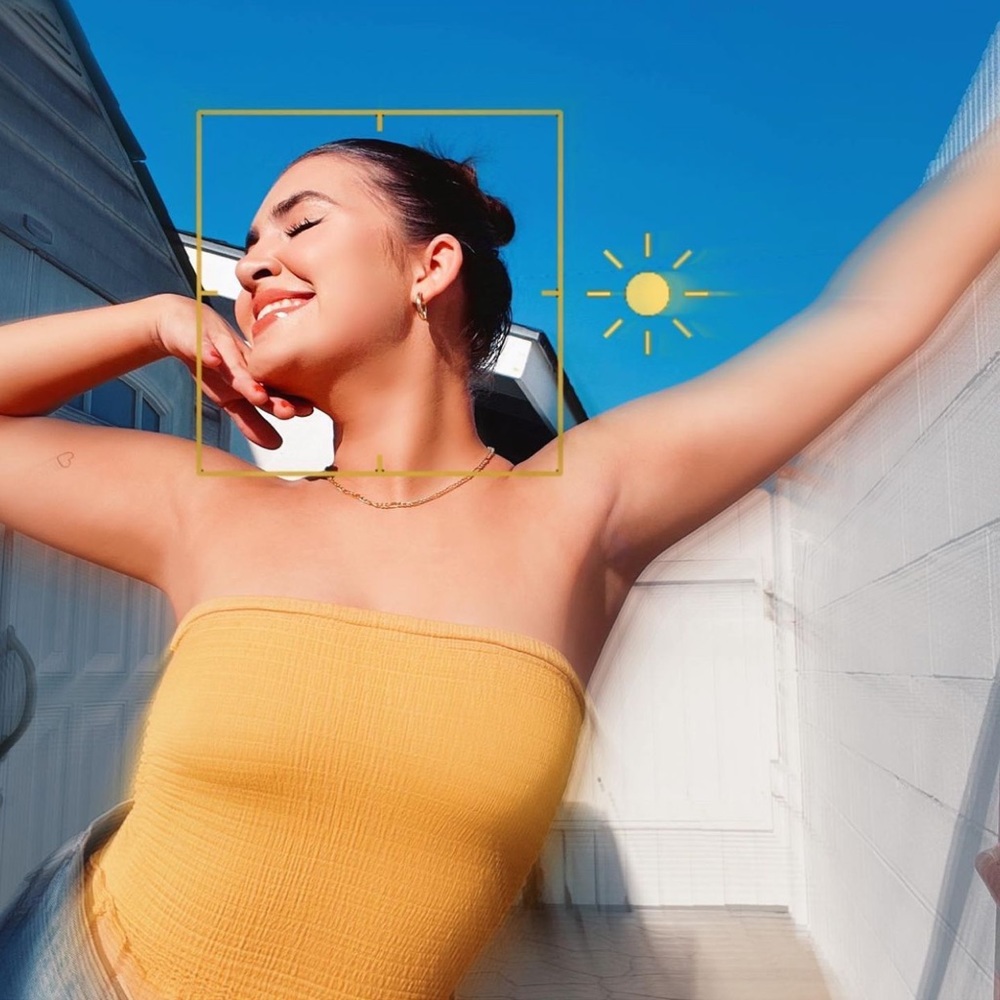 yellow ribbed tube top
